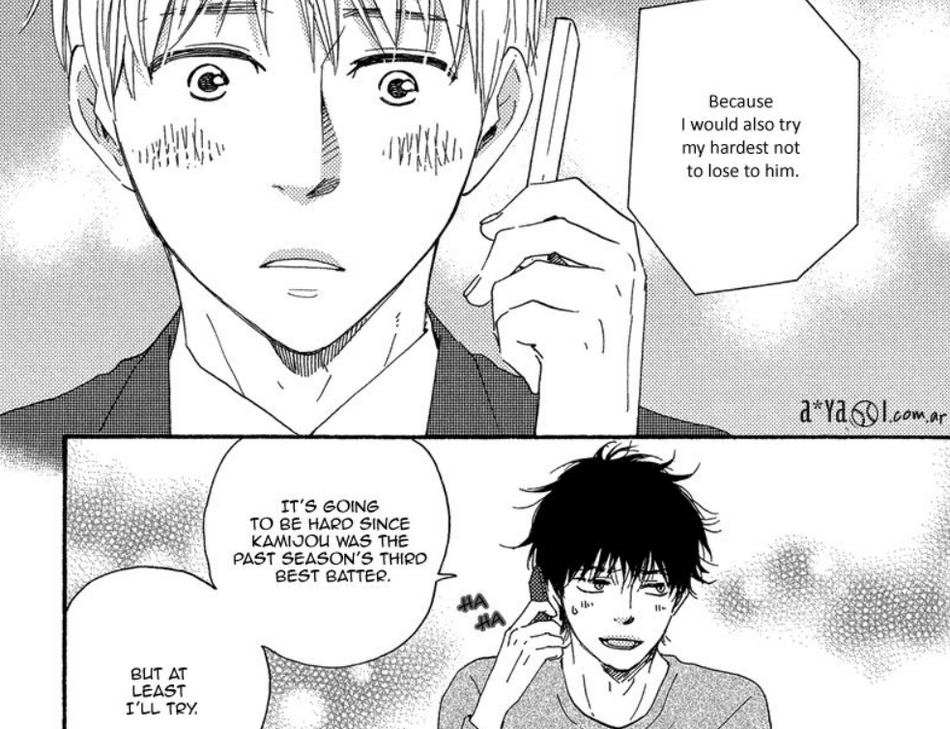 Takuma tells Kokoro that he won't 'lose' to Kamijou, after which he discusses Kamijou's comparative prowess at baseball.
